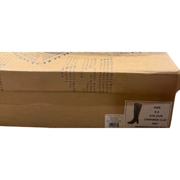 Free People Woodstock Woven Boot Cinnamon Clay Size 8.5 New In Box - Picture 16 of 16